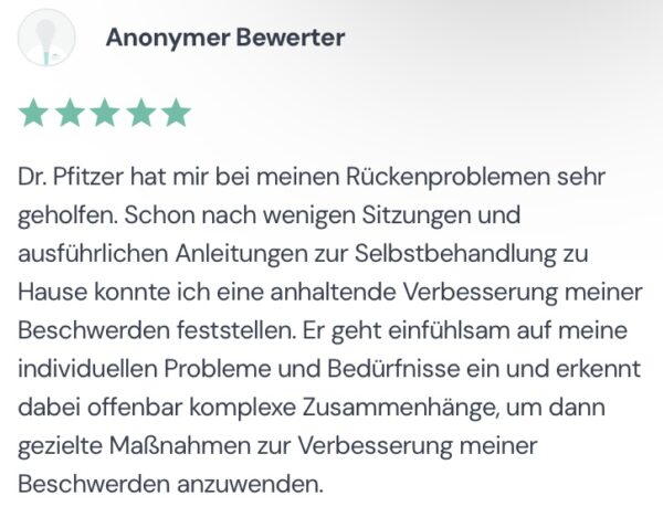 Feedback MyoFaszial-360 Therapie Feedback Myofaszial Therapie