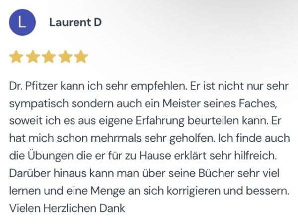 Feedback MyoFaszial-360 Therapie Feedback Myofaszial Therapie